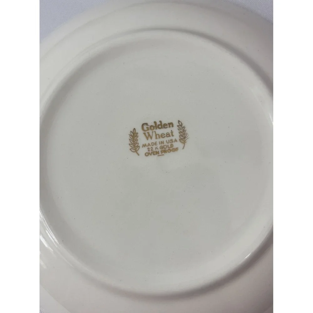 Homer Laughlin Golden Wheat 22K Gold Trim 7 1/4
